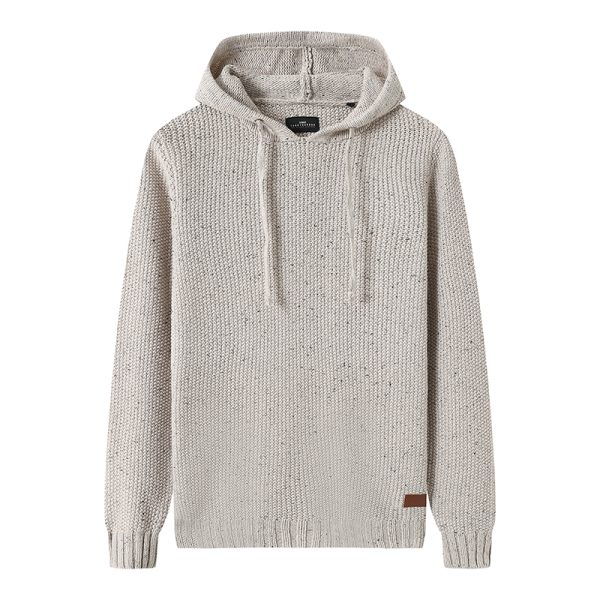 OEM Custom Sweater Manufacturer | Men's Chunky Knit Acrylic Hoodie