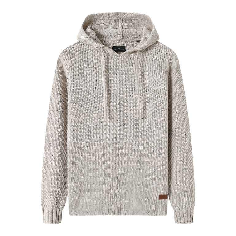 OEM Custom Sweater Manufacturer | Men's Chunky Knit Acrylic Hoodie