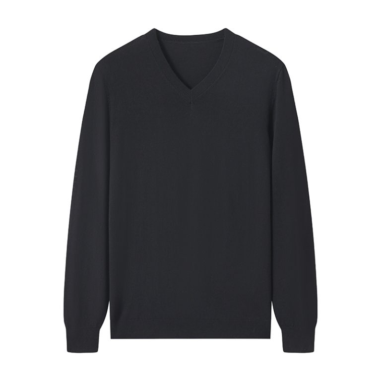 Private Label Sweater Manufacturer | Men's Fitted V-Neck Knitwear