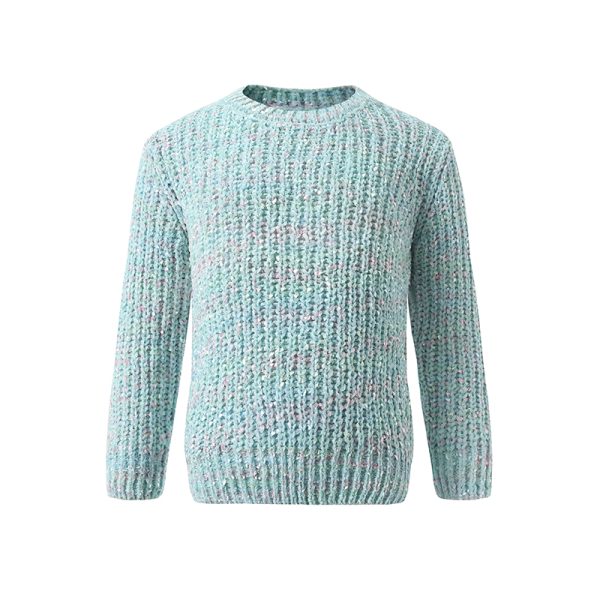 OEM Bespoke Girls' Soft Plush Jacquard Pullover Sweater Manufacturer