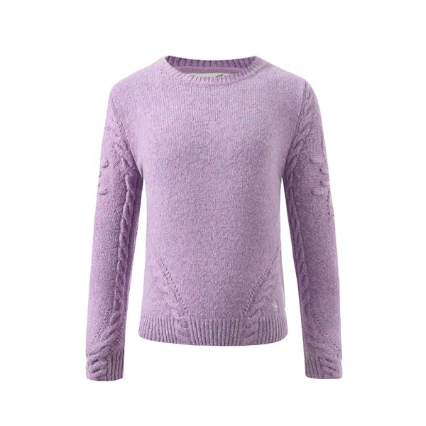 OEM Girls' Cotton Acrylic Spandex Fine Knit Sweater Manufacturer