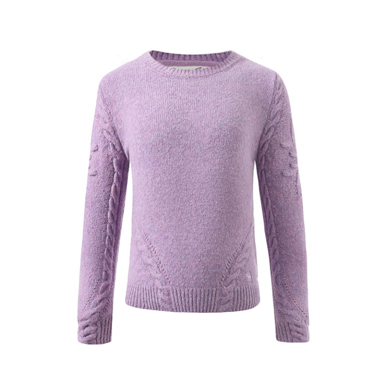 OEM Girls' Cotton Acrylic Spandex Fine Knit Sweater Manufacturer