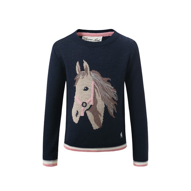 Custom Girls' Wool Blend Jacquard Sweater Manufacturer | Private Label Knitwear Supplier