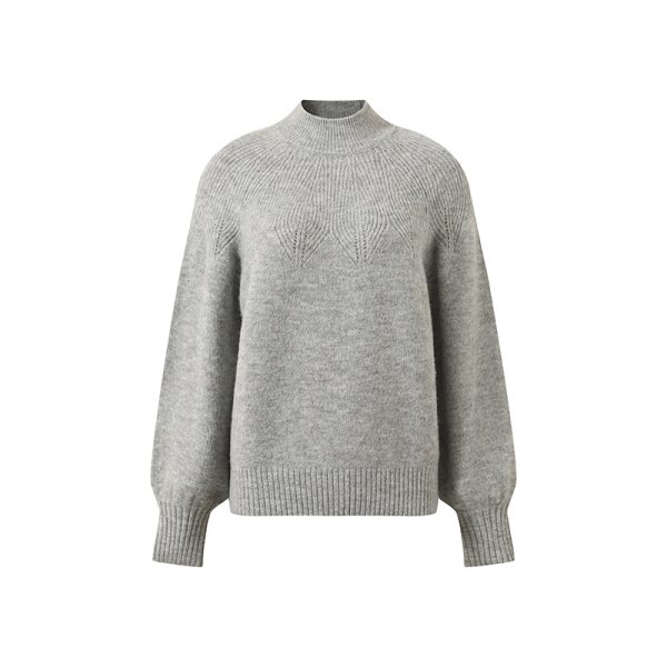Custom Mohair Blend Mock Neck Sweater Manufacturer | 7GG OEM Knitwear