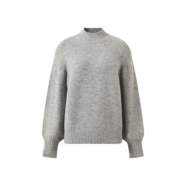 Custom Mohair Blend Mock Neck Sweater Manufacturer | 7GG OEM Knitwear