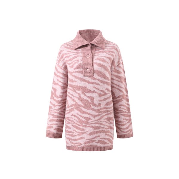 Women's Metallic Polo Neck Sweater | 5GG Heavyweight Knitwear OEM