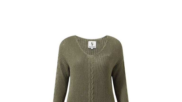 5GG Heavyweight Cotton V-Neck Slouchy Jumper — Private Label OEM Sourcing for Women’s Casualwear