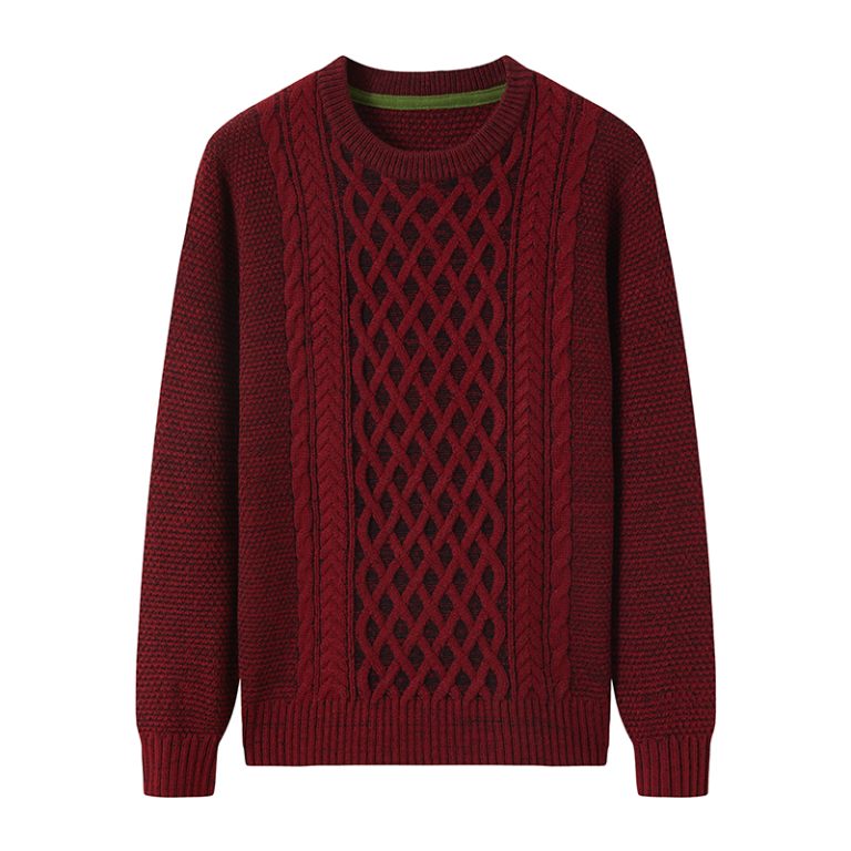 Custom Private Label Men's 5GG Cable Knit Aran Sweater Manufacturer China Factory