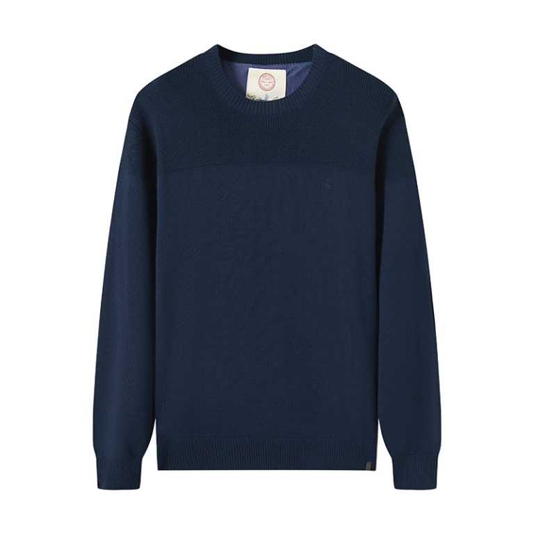Custom Private Label Men's 100% Cotton Raglan Sleeve Knit Sweater Supplier
