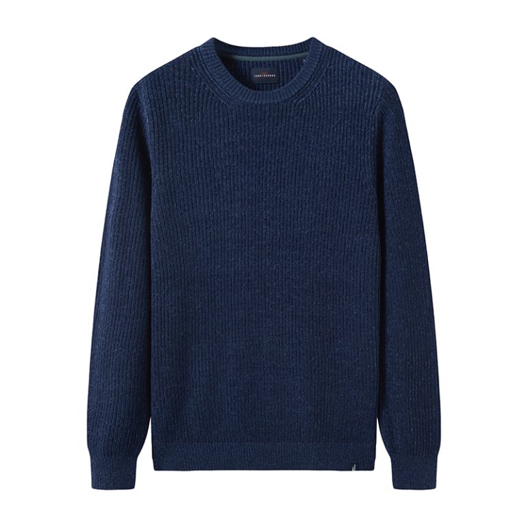 Custom Men's 7GG Fisherman Rib Cotton Wool Sweater Manufacturer
