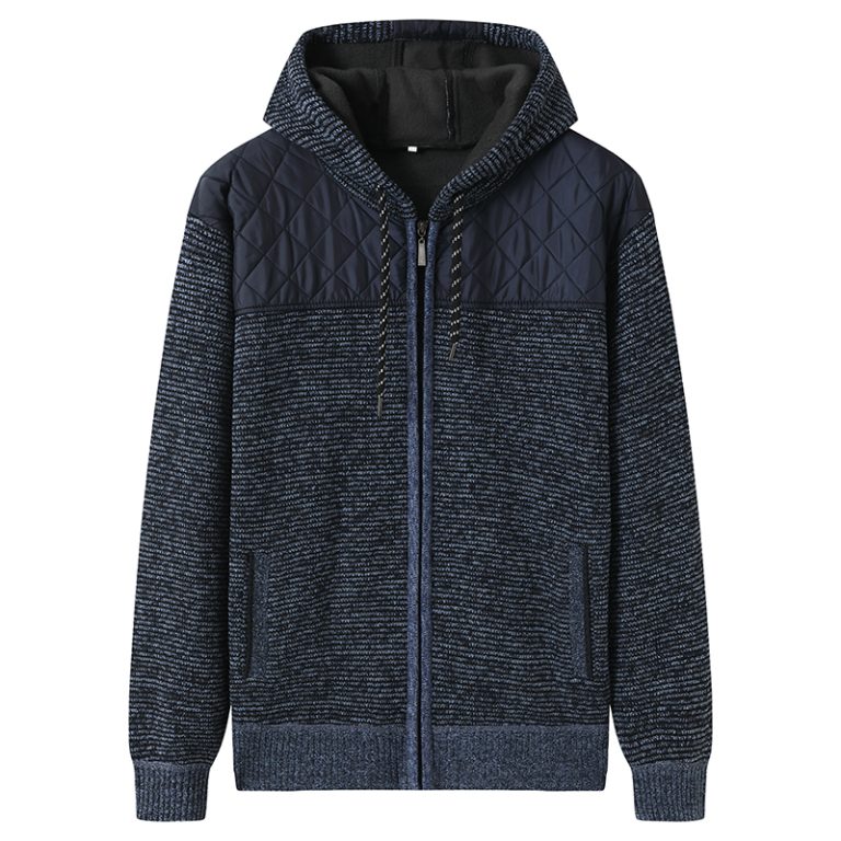 Men's Knit Hoodie Jacket Manufacturer | 7GG Fleece-Lined Hybrid Sweater