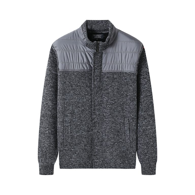 Men's Full-Zip Hybrid Knit Jacket with Fleece Lining Supplier
