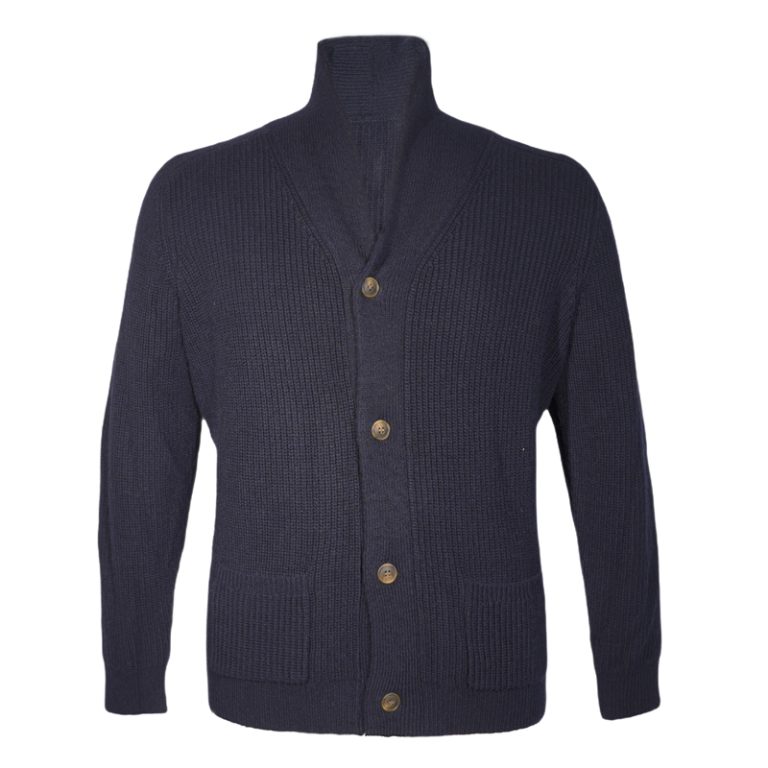 Men's 5GG Shawl Collar Cardigan in Wool Blend Factory China