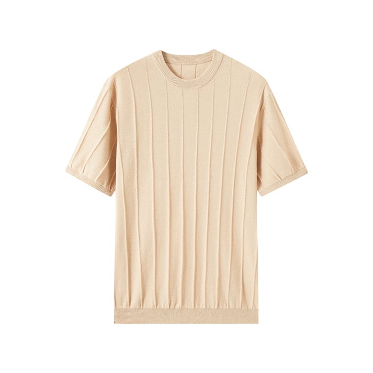 12GG Textured Cotton Short Sleeve Knit Shirt Manufacturer for Men’s Resortwear & Premium Brands