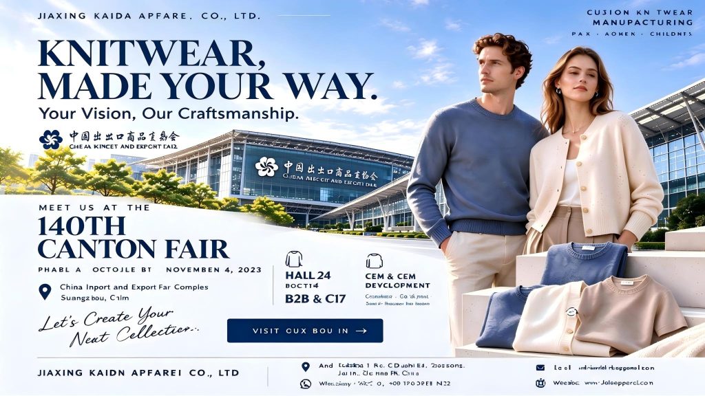 KAIDA Knitwear booth at 140th Canton Fair 2026