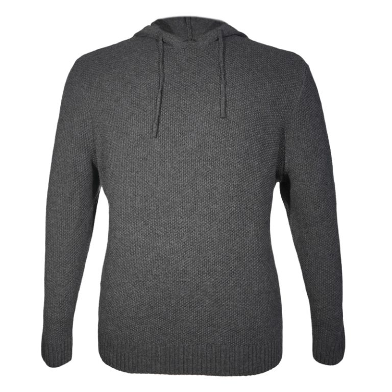 Custom Men's Hooded Knit Sweater OEM Factory